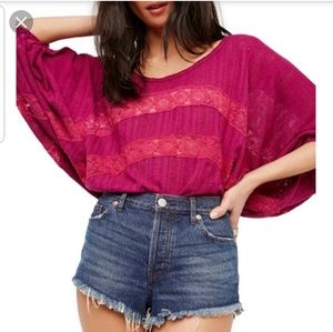 Free People I'm Your Baby Batwing Pullover Top